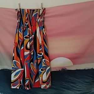 Vintage style 1970's tube top dress.  Groovy baby!
